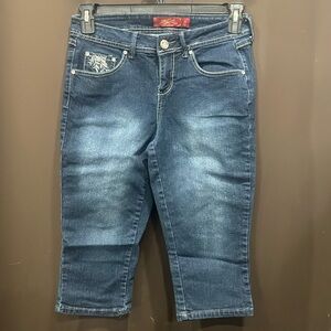 NWOT one 5 one, Capri, Blinged Pockets, Stretch, Size 6